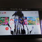 ニンテンドースイッチの液晶漏れ 前面